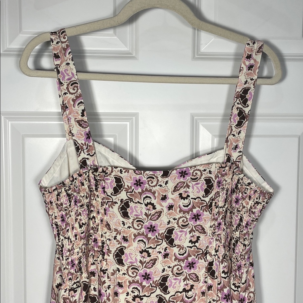 Evereve x Z Supply Angel Eyes Toile Midi Dress Large Floral Buttons Pockets - Picture 7 of 14